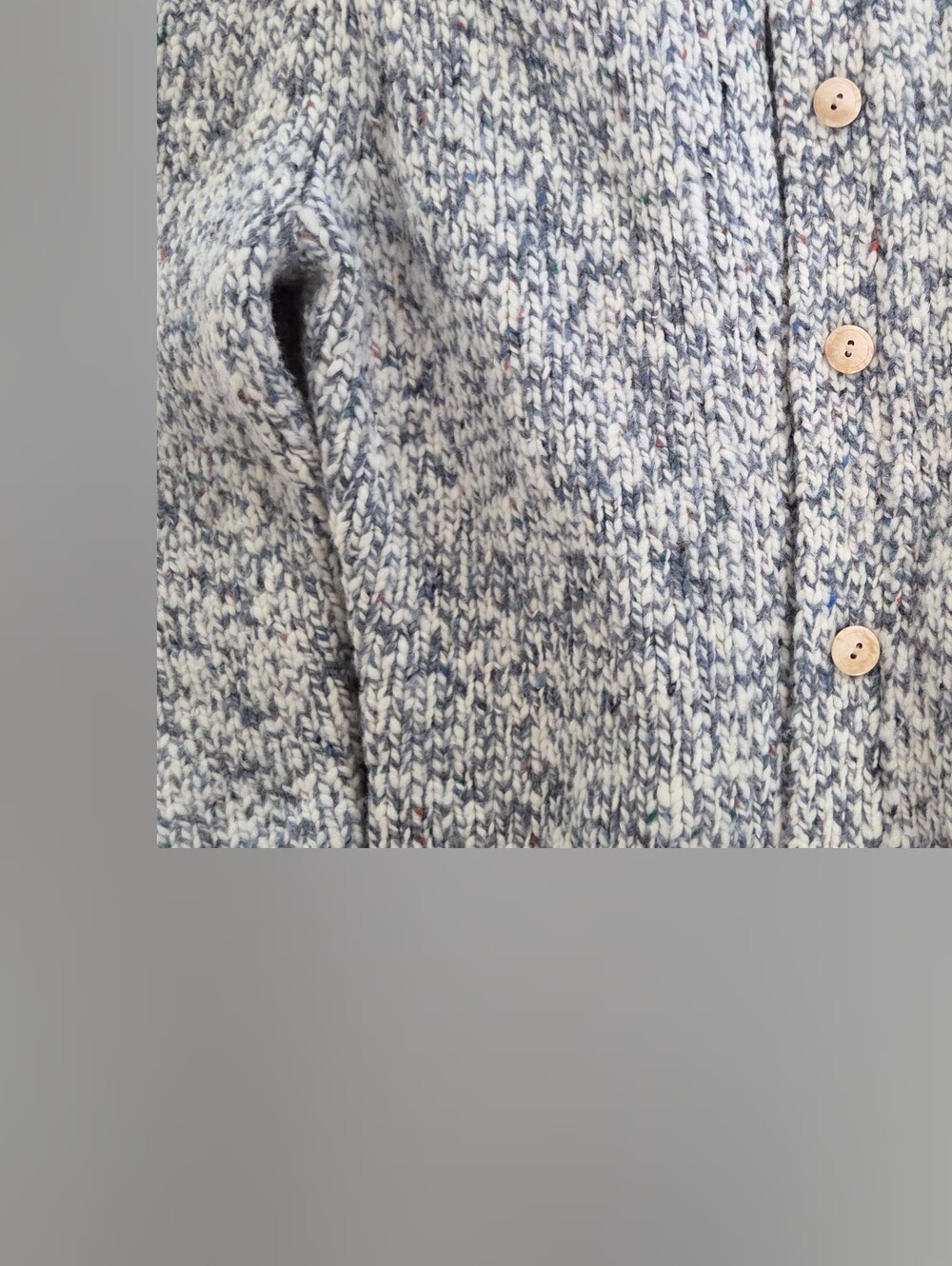 ULLA JOHNSON NICOLA WOOL-BLEND CARDIGAN - SLATE $465.00 - Picture 5 of 8
